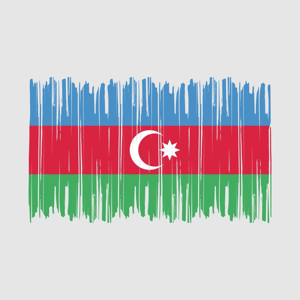 Azerbaijan Flag Brush vector