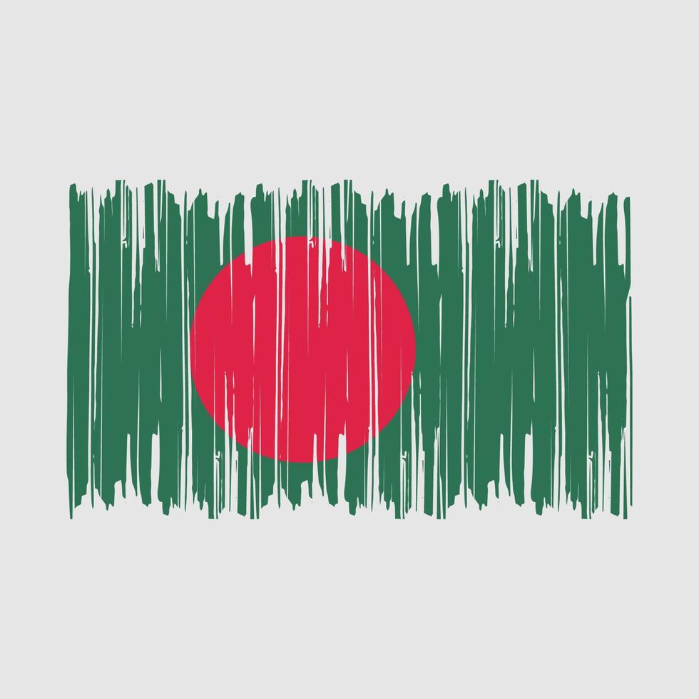 Bangladesh Flag Brush vector