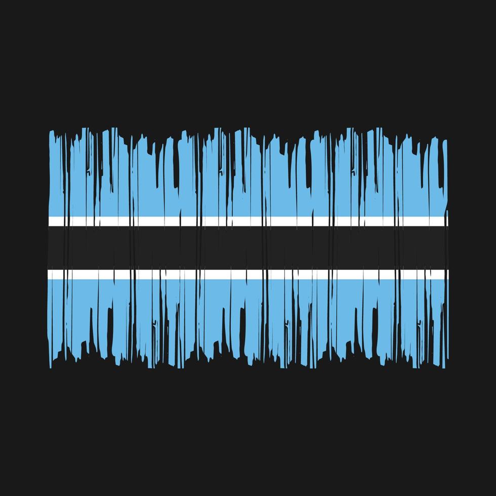 Botswana Flag Brush vector