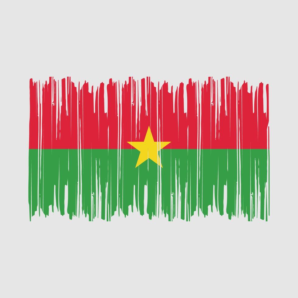 Burkina Faso Flag Brush vector