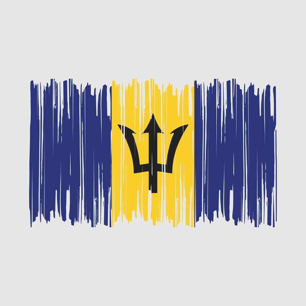 Barbados Flag Brush vector