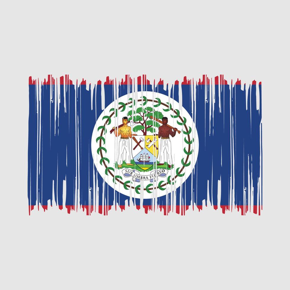 Belize Flag Brush vector
