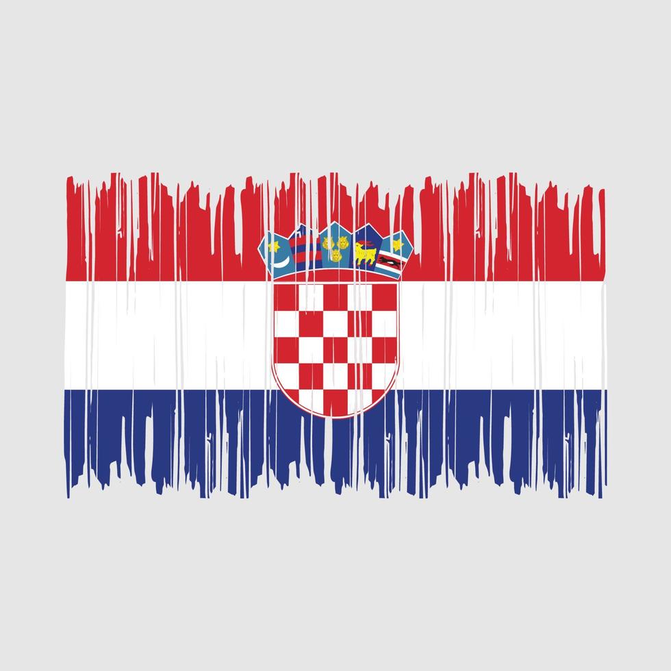 Croatia Flag Brush vector