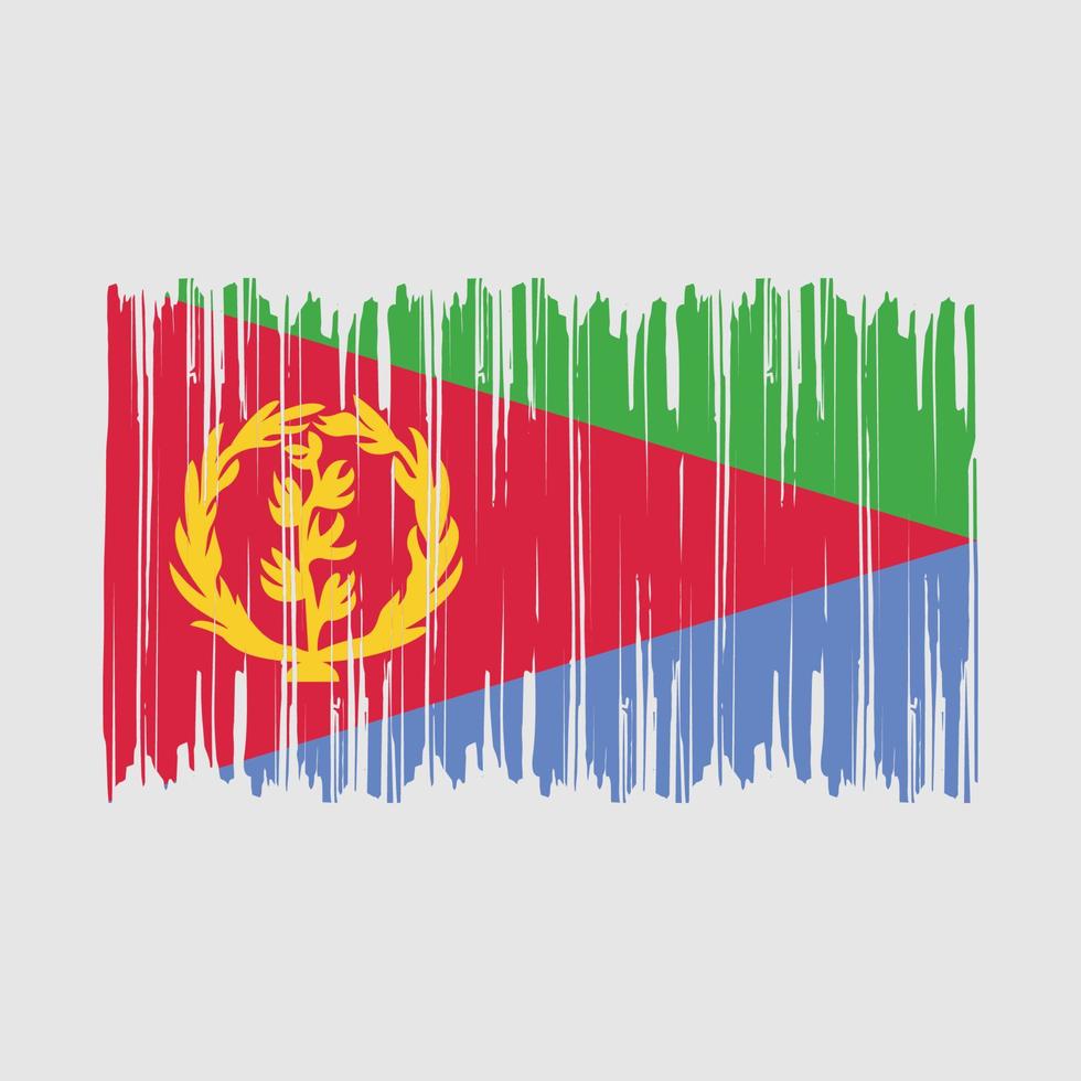 cepillo de bandera de eritrea vector