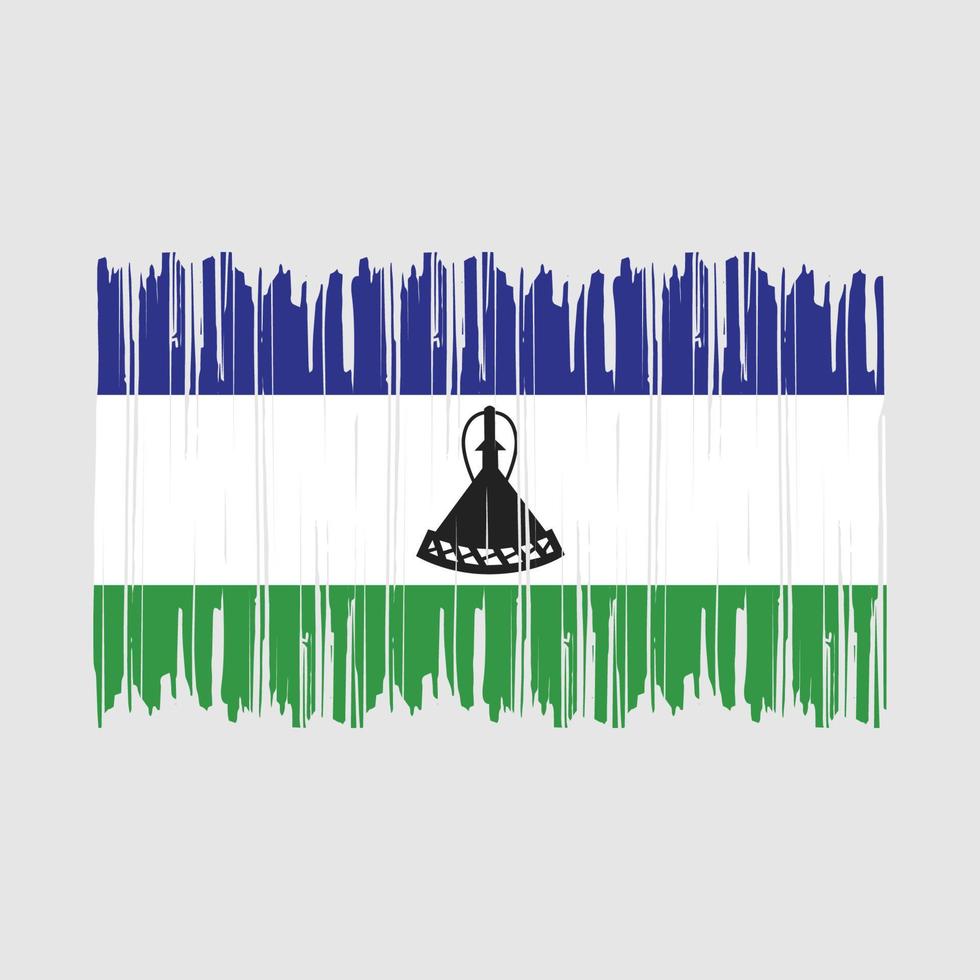 pincel de bandera de lesotho vector