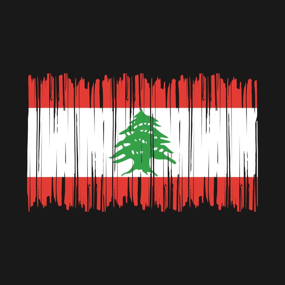 Lebanon Flag Brush vector