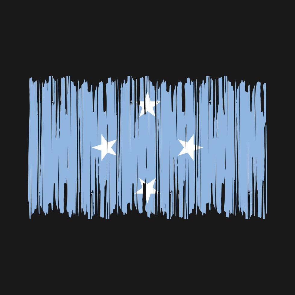 Micronesia Flag Brush vector