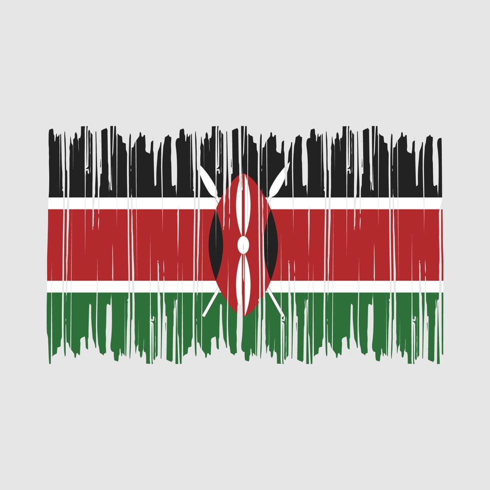 Kenya Flag Brush vector