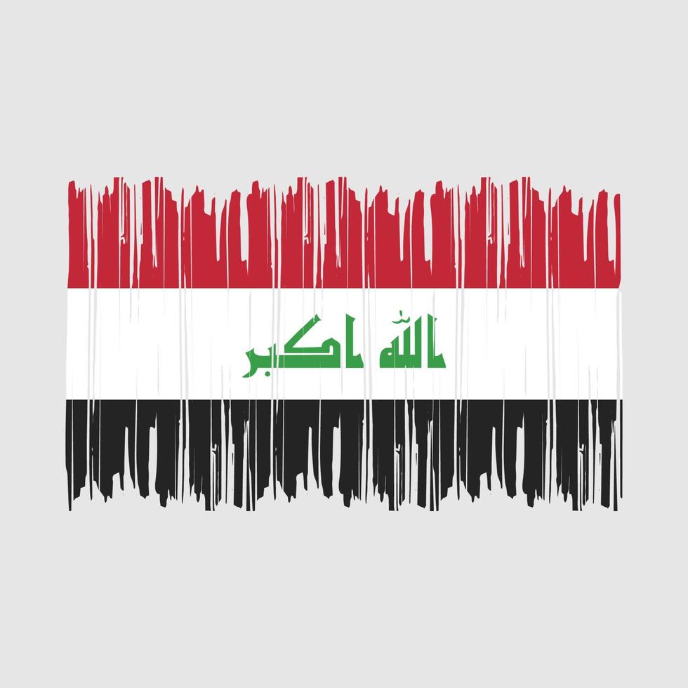 Iraq Flag Brush vector