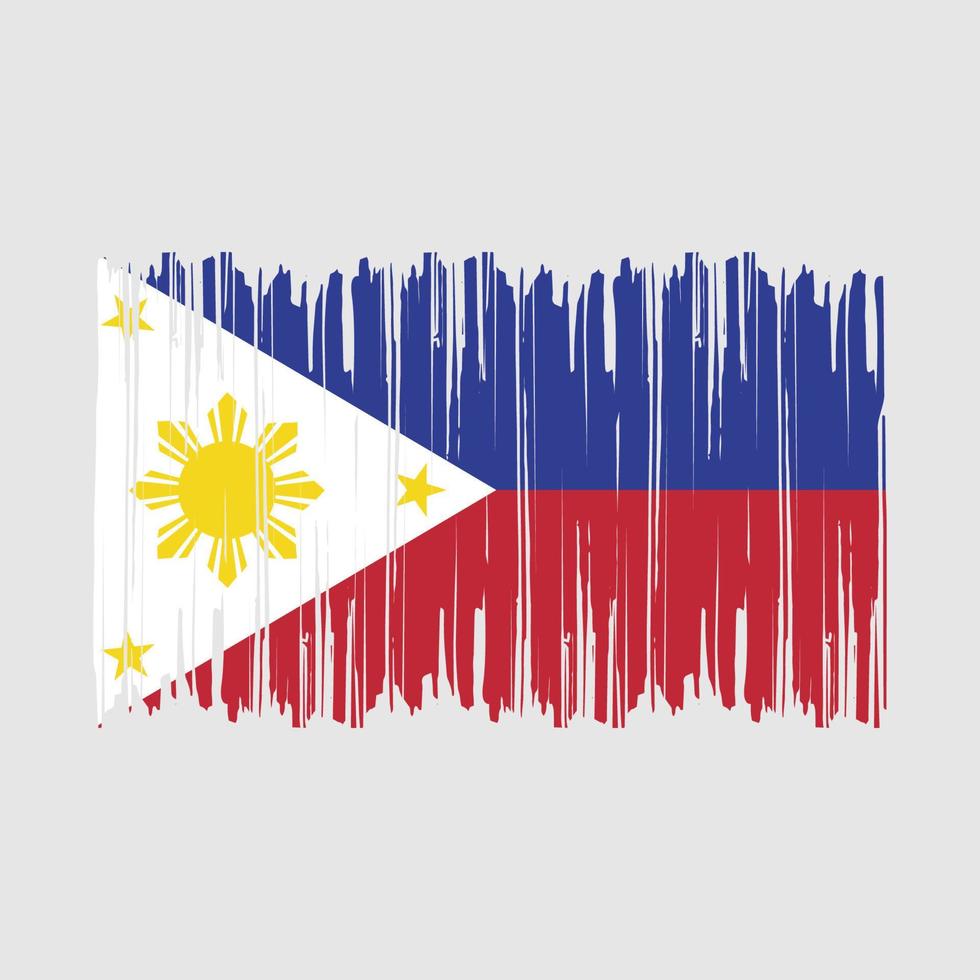 pincel de bandera de filipinas vector