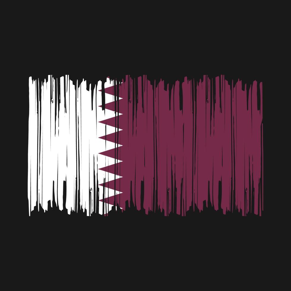 Qatar Flag Brush vector