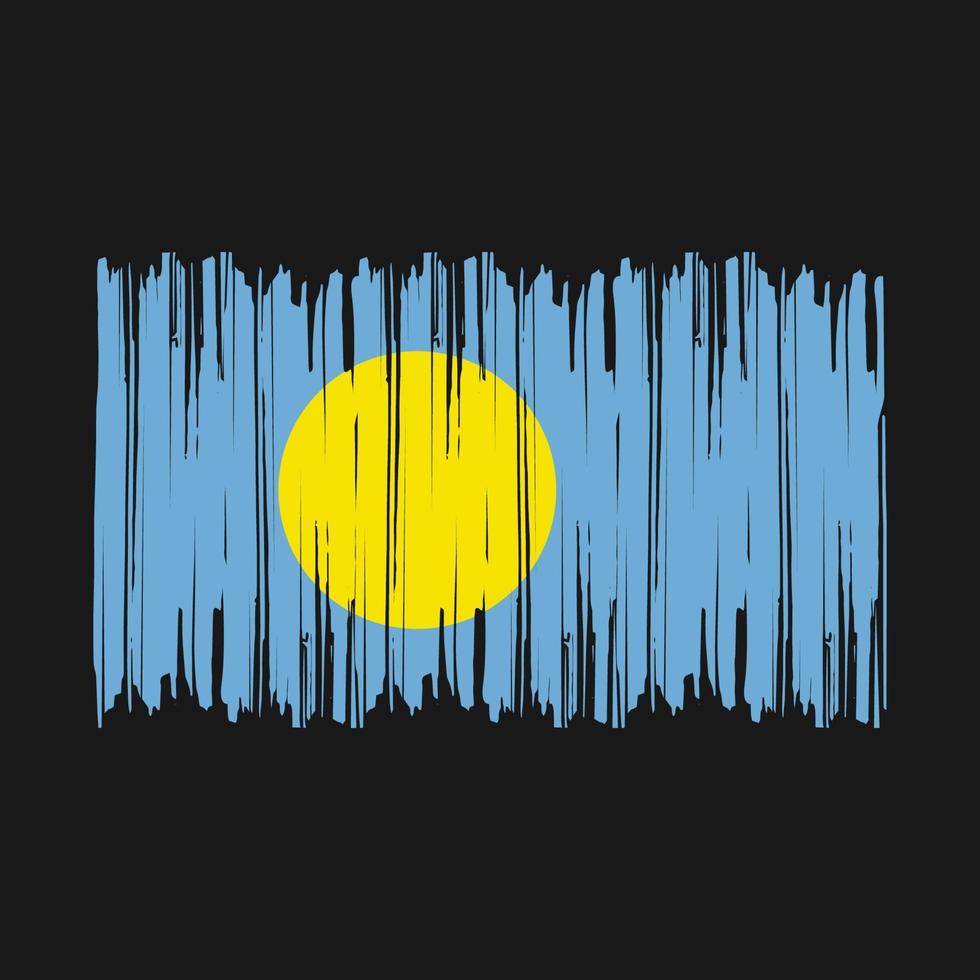 Palau Flag Brush vector