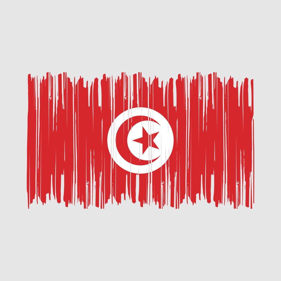 Tunisia  Flag Brush vector