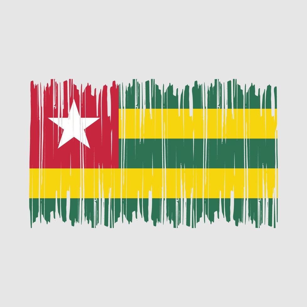 Togo Flag Brush vector