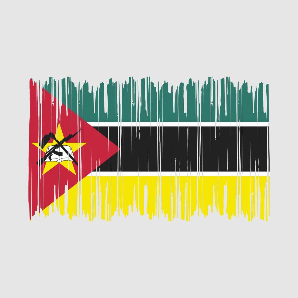 Mozambique Flag Brush vector