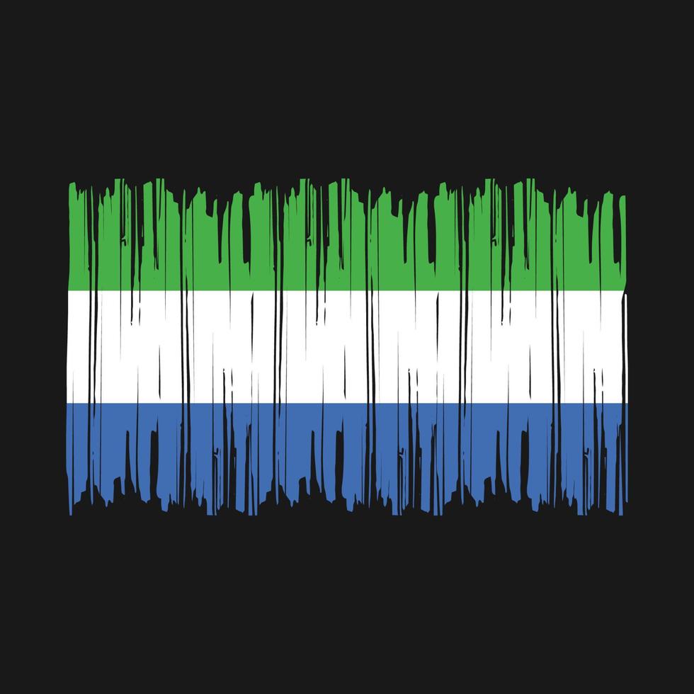 Sierra Leone Flag Brush vector