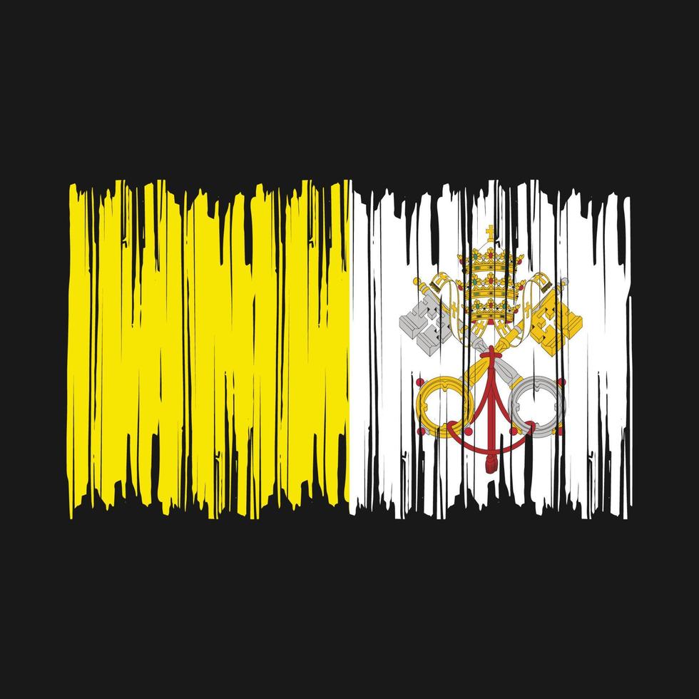 cepillo de la bandera del vaticano vector