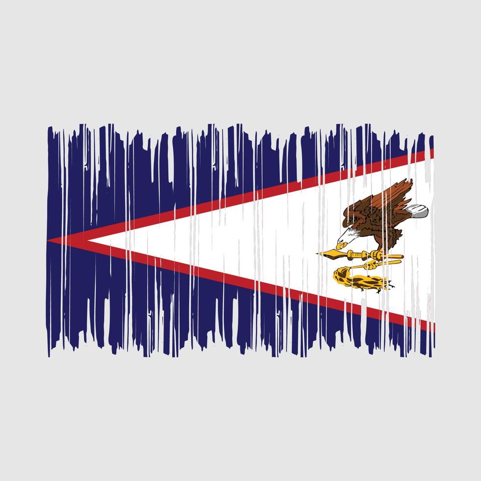 American Samoa Flag Brush vector