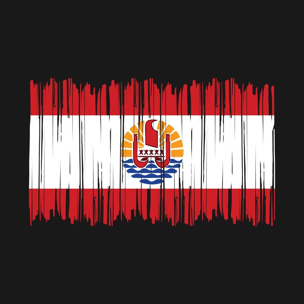 French Polynesia Flag Brush vector