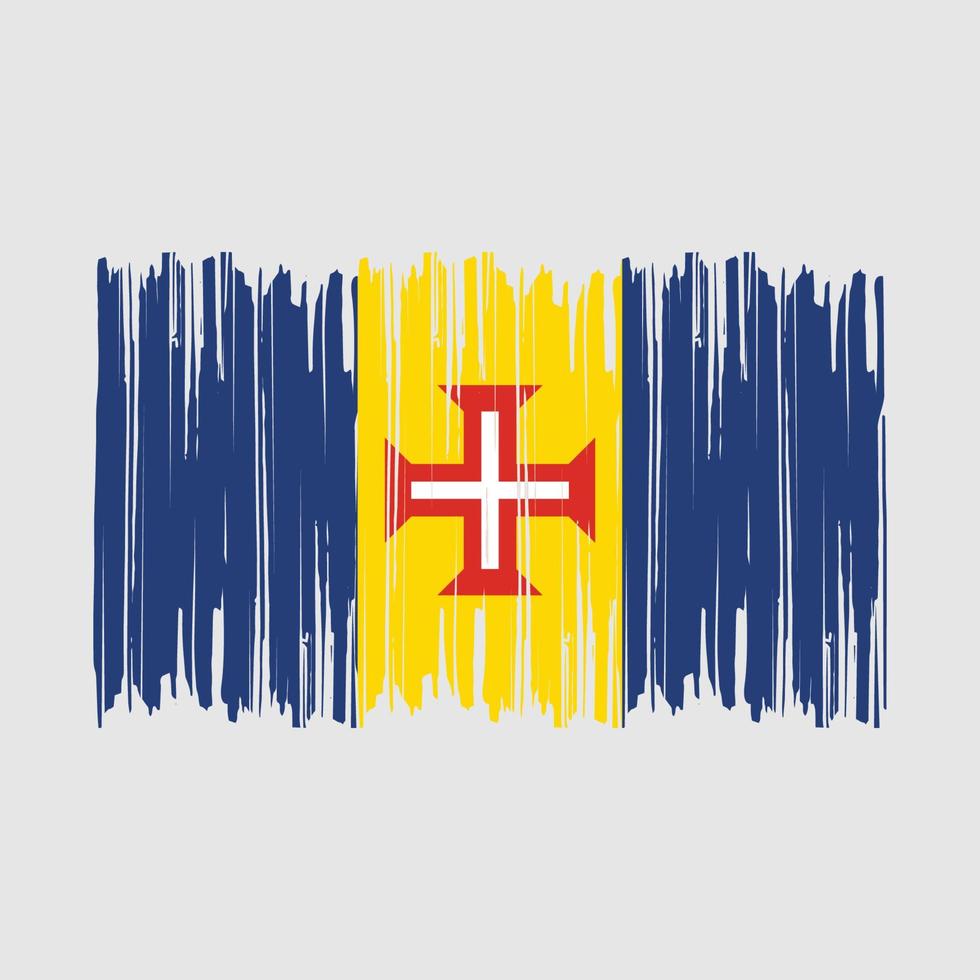 Madeira Flag Brush vector