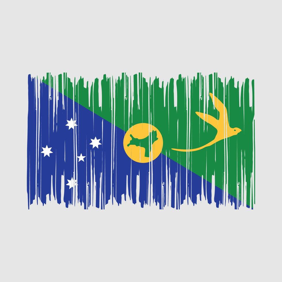 Christmas Islands  Flag Brush vector