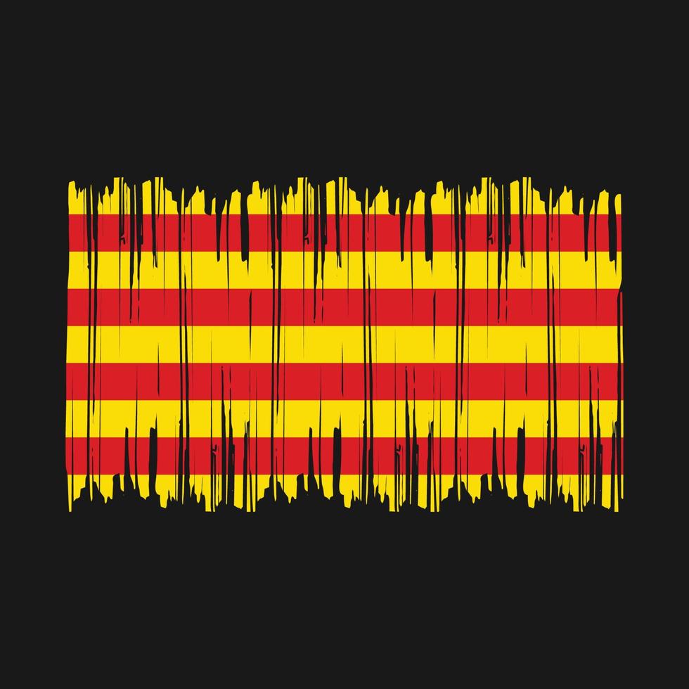 cepillo de la bandera de cataluña vector