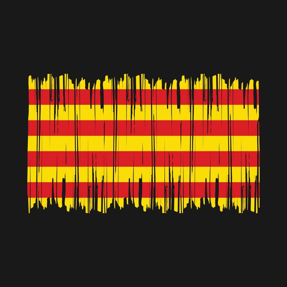 Catalonia Flag Brush vector