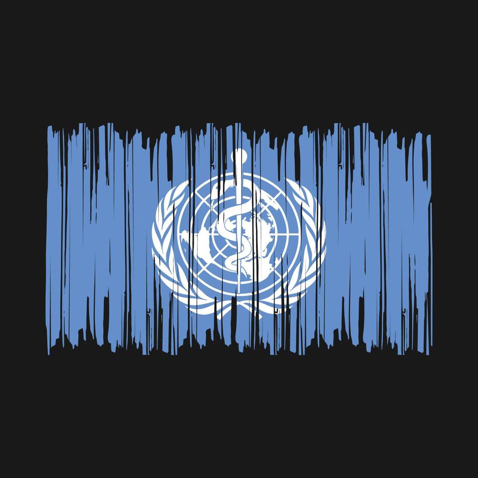 WHO Flag Brush vector