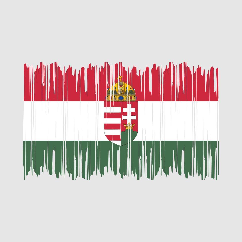 Hungary Flag Brush vector