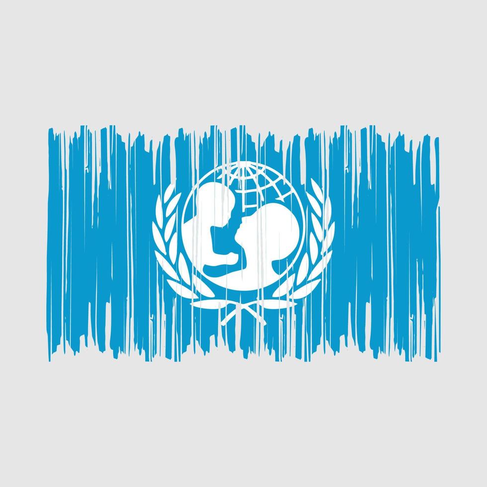 Unicef Flag Brush vector