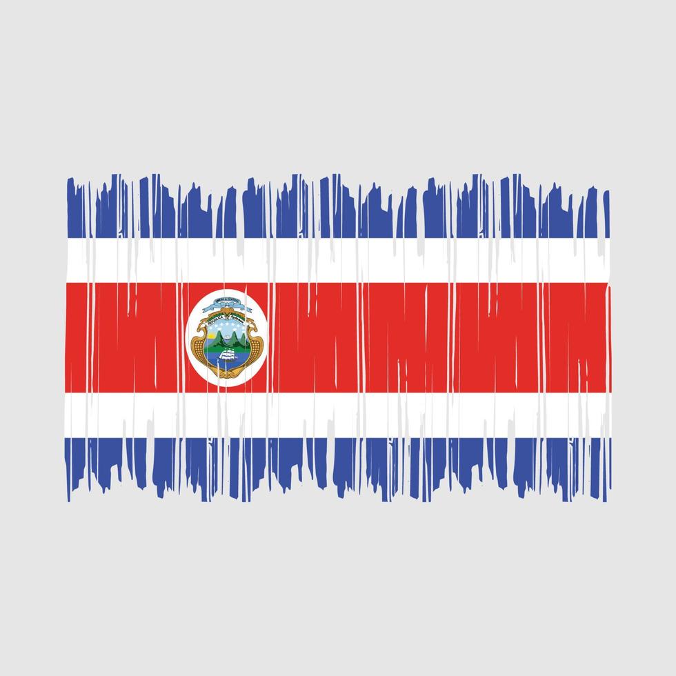 Costa Rica Flag Brush vector