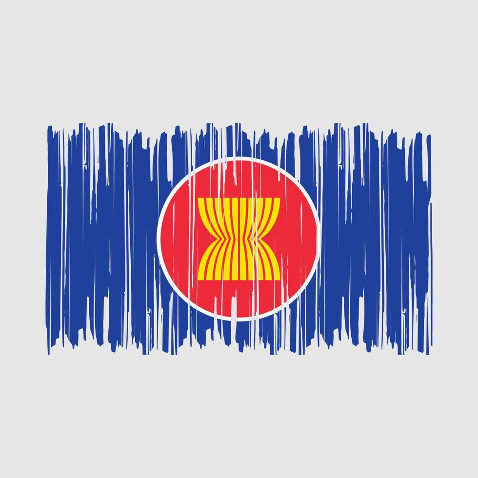 Asean Flag Brush vector