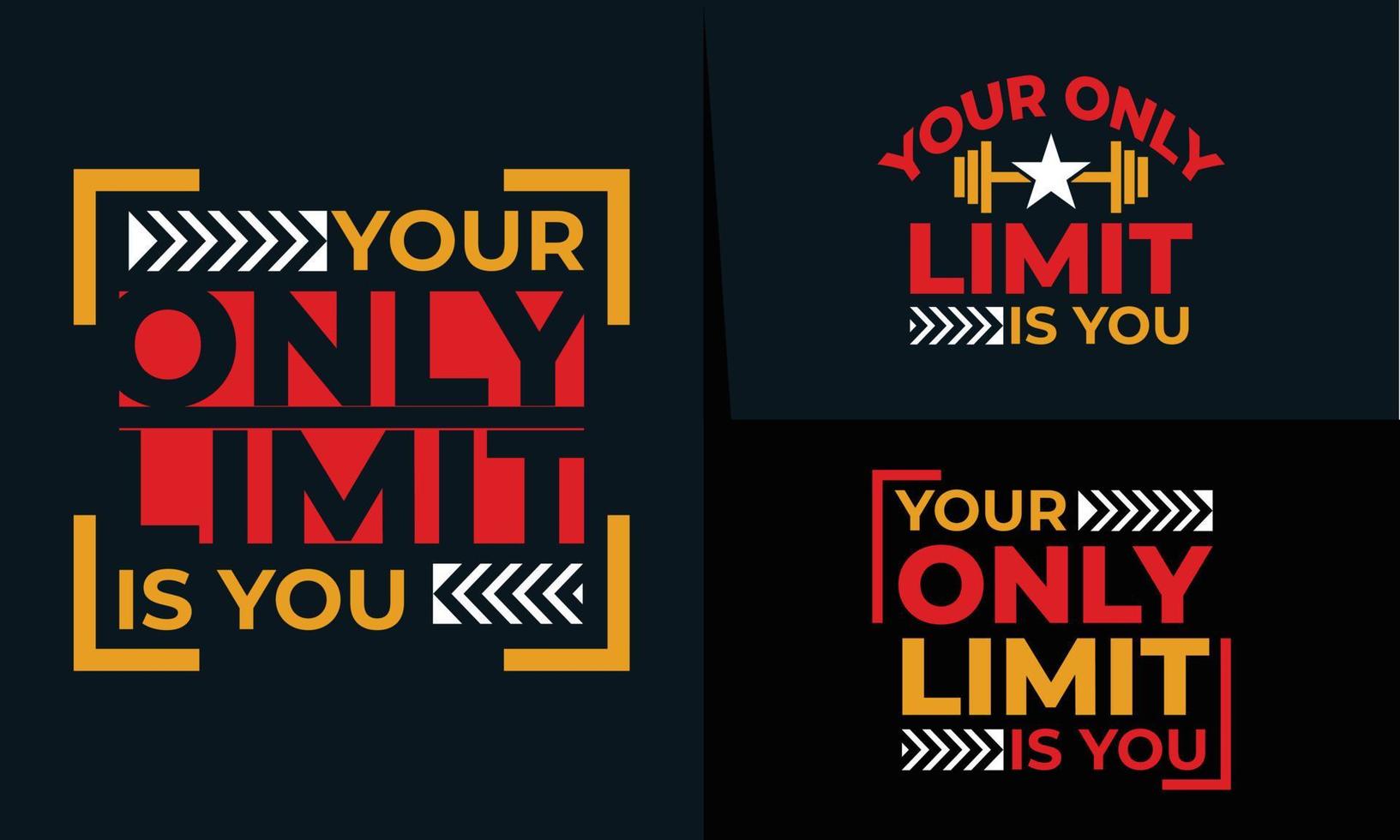 best typography t shirt design for gym and fitness inspiration. vector