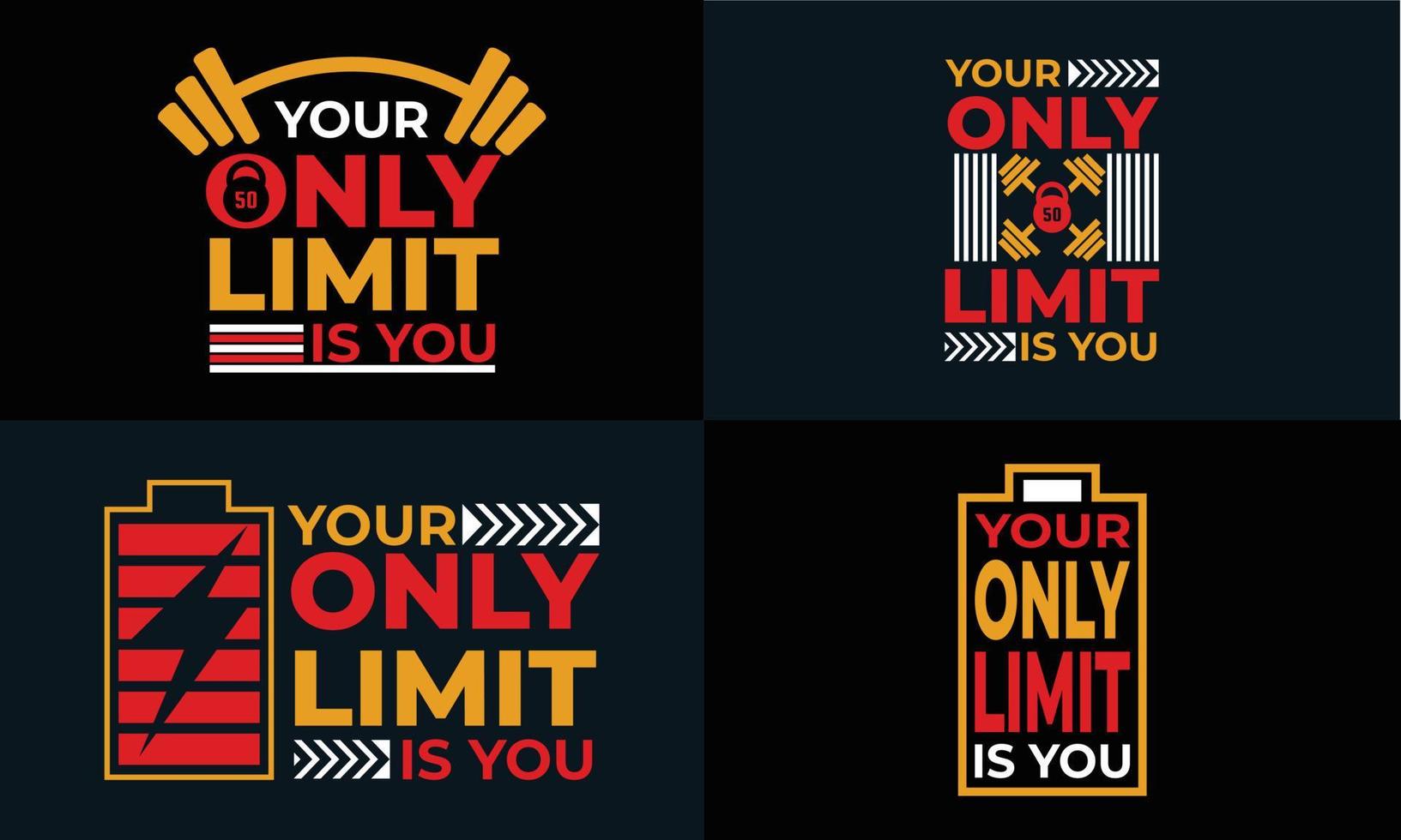 best typography t shirt design for gym and fitness inspiration. vector