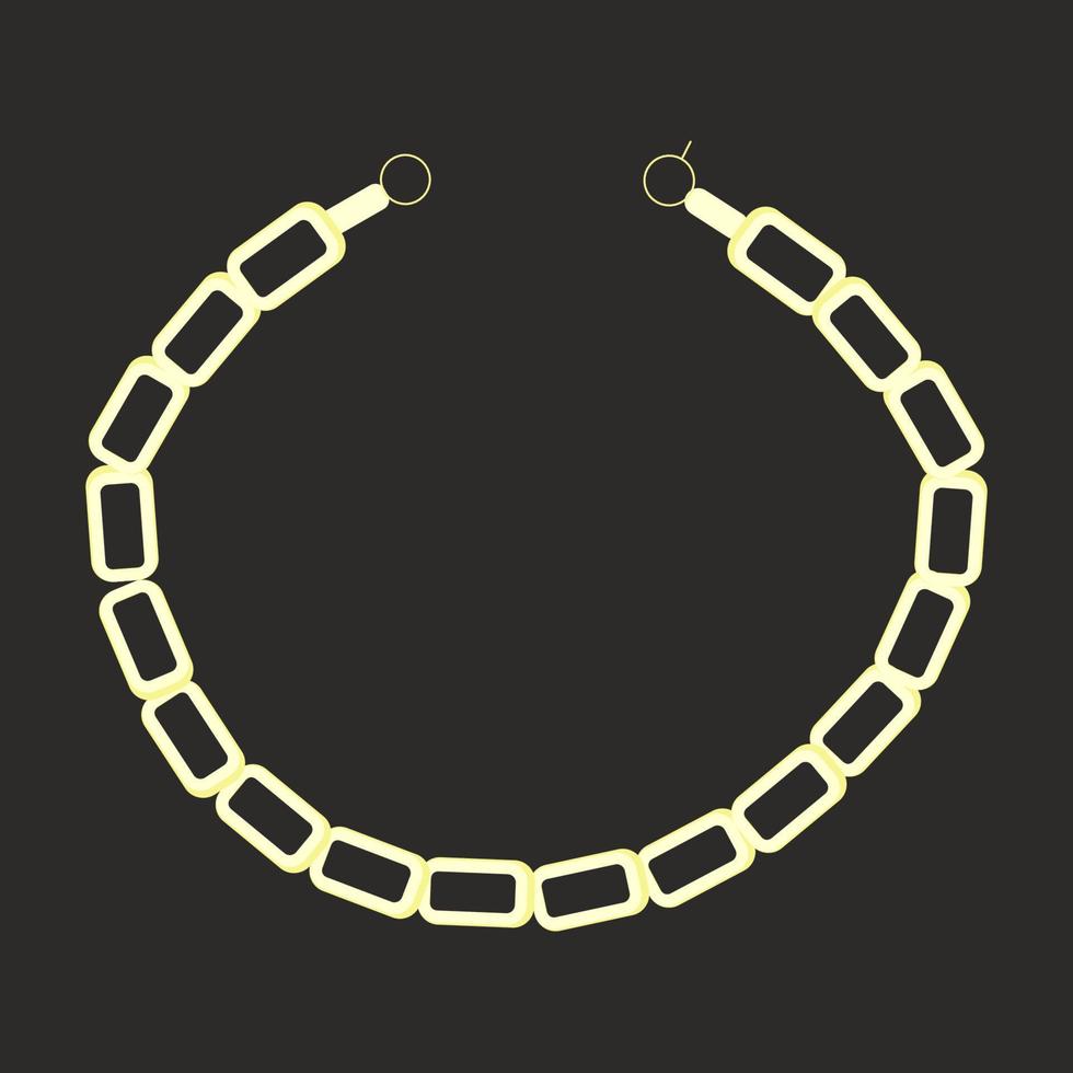 gold bracelet on the arm vector