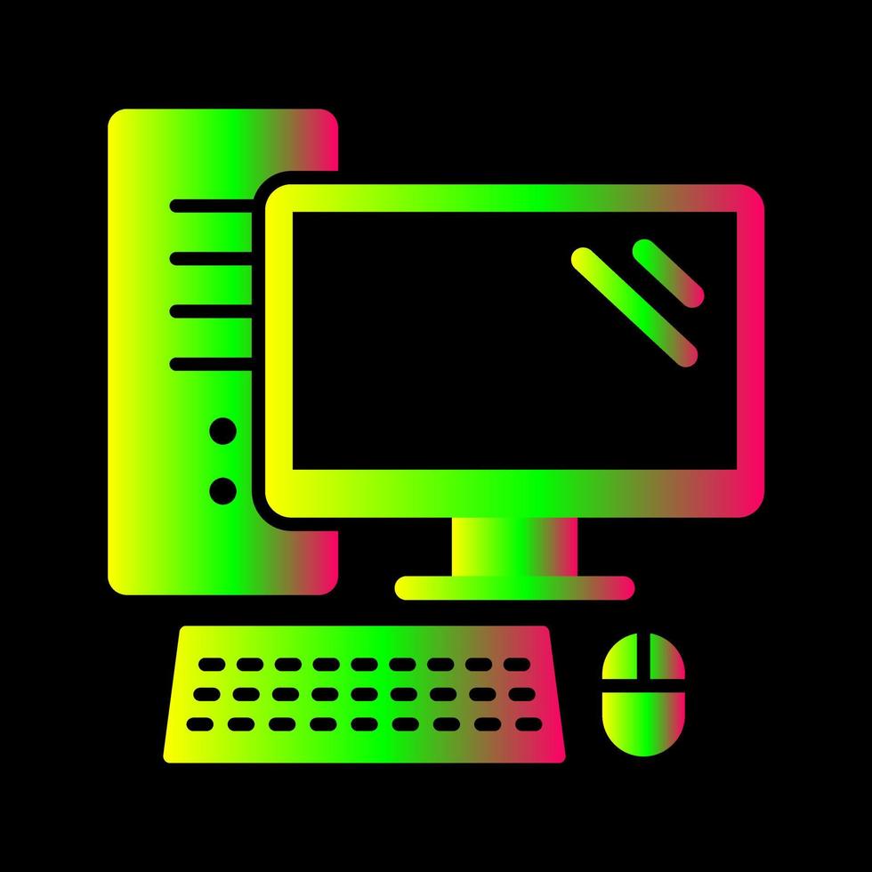 icono de vector de computadora