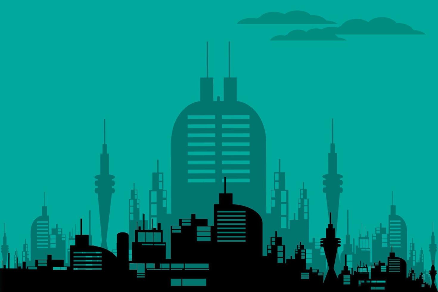 illustration of Background flat city vector