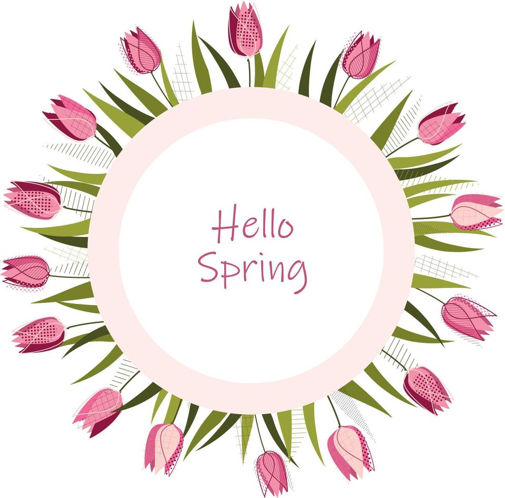 Hello spring background vector