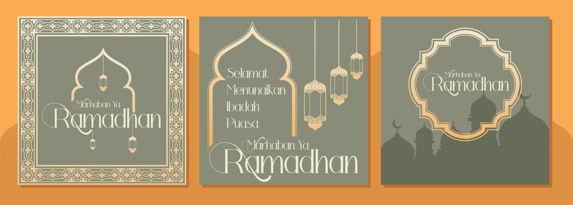 Updated the Ramadan social media content design today vector