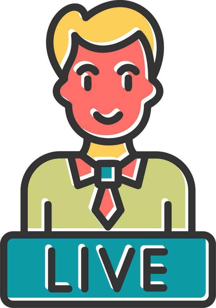 Live News Vector Icon