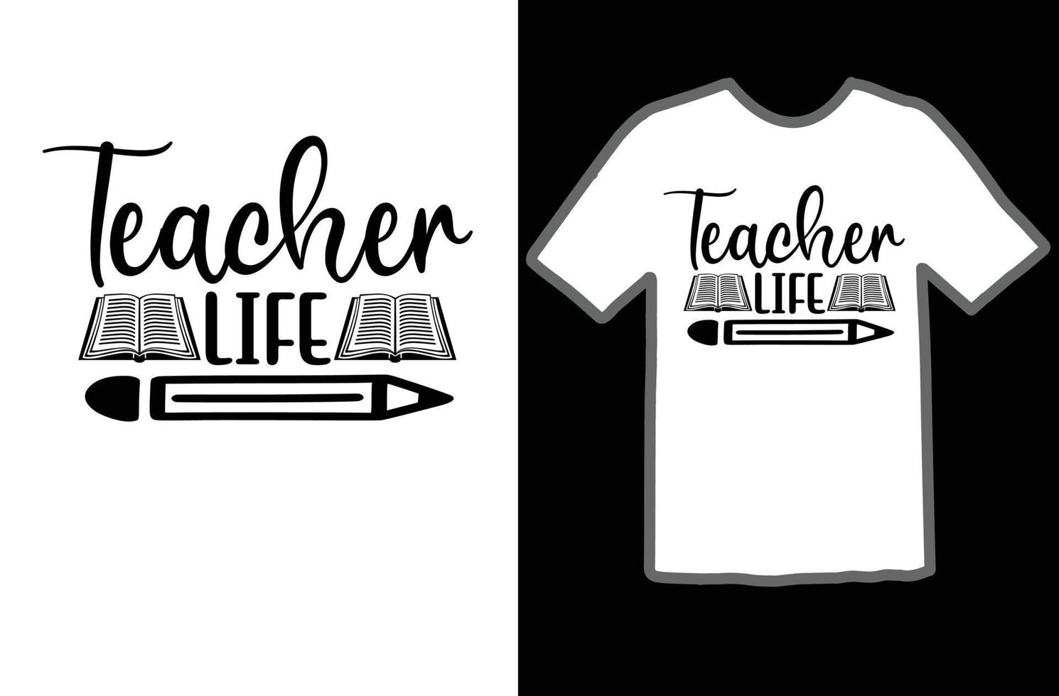 Teacher life svg t shirt design vector