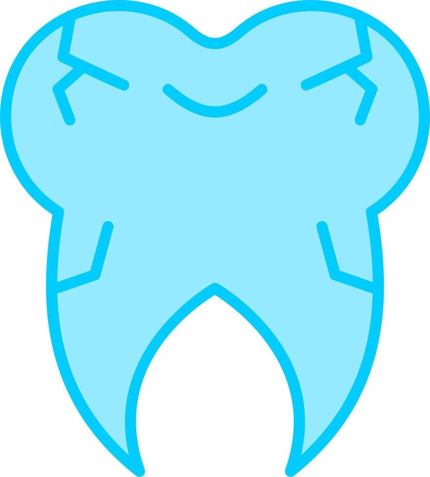 Cracked Tooth Vector Icon