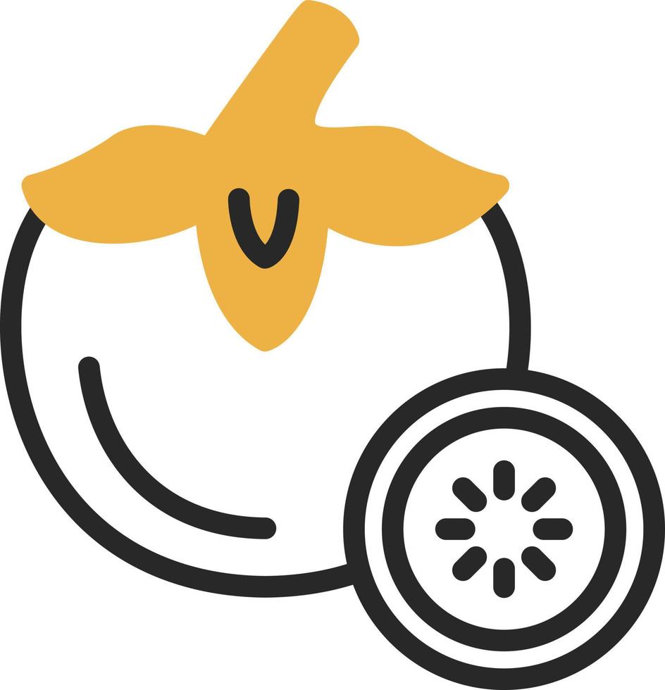 Persimmon Vector Icon Design