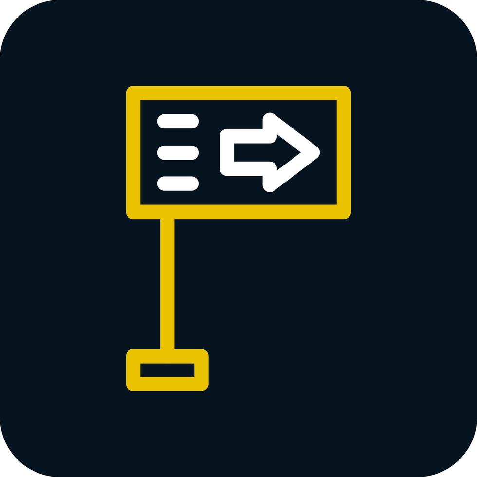 Road Sign Billboard Vector Icon Design