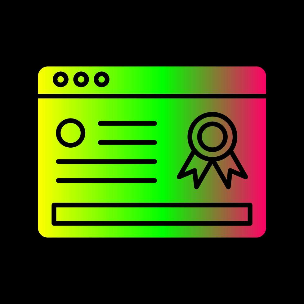 Online Certificate Vector Icon