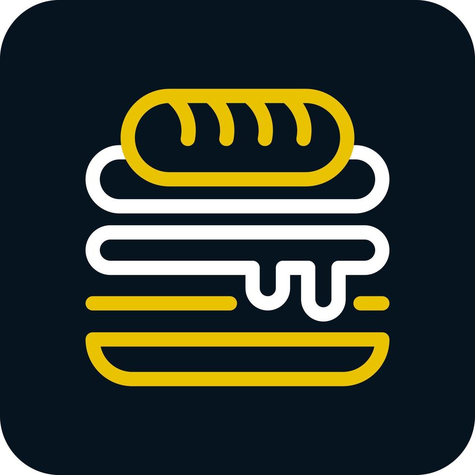 diseño de icono de vector de sándwich cubano