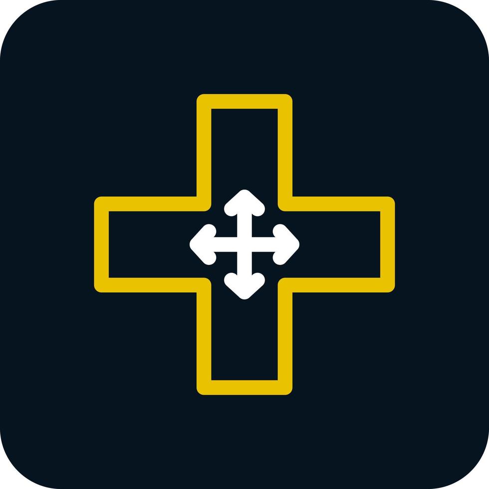 Four Way Intersection Vector Icon Design