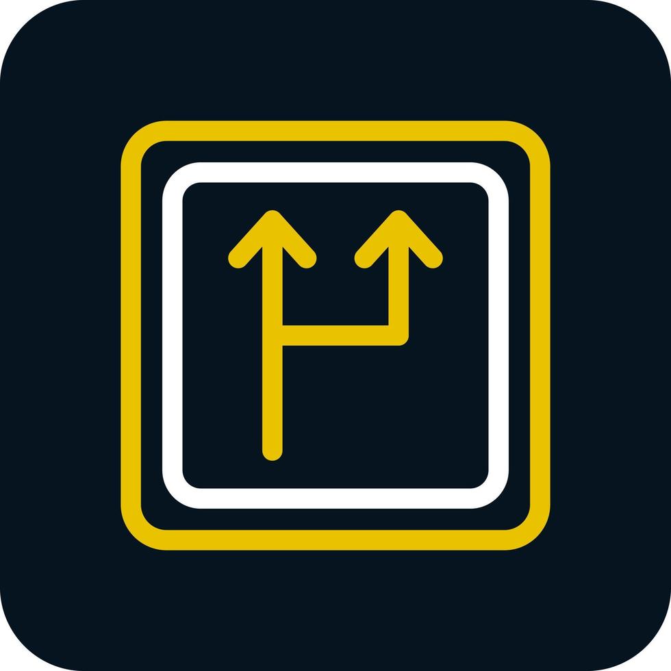 Road Split Vector Icon Design