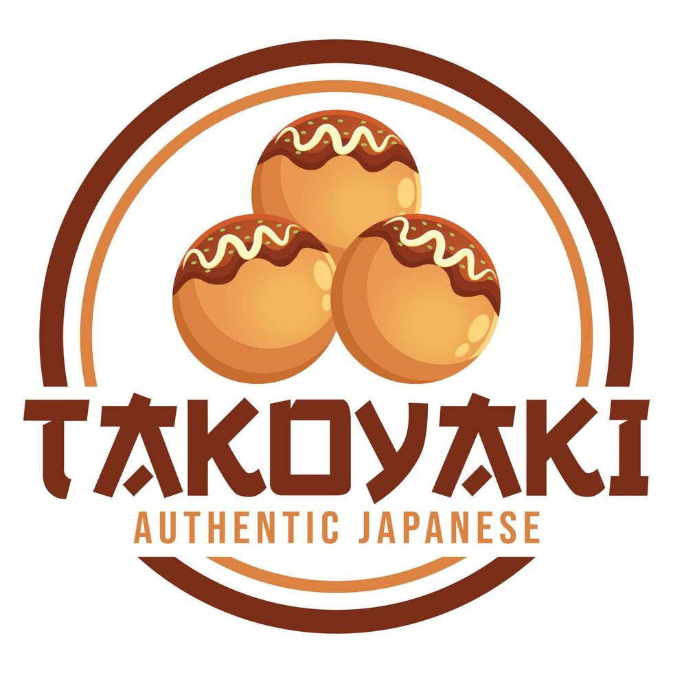 Modern flat design simple minimalist cute takoyaki logo icon design template vector with modern illustration concept style for restaurant, product, label, brand, cafe, badge, emblem