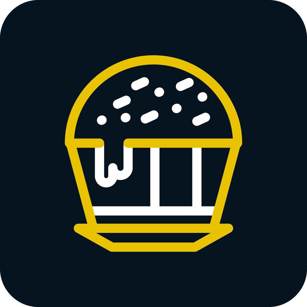 diseño de icono de vector de cupcake de chocolate